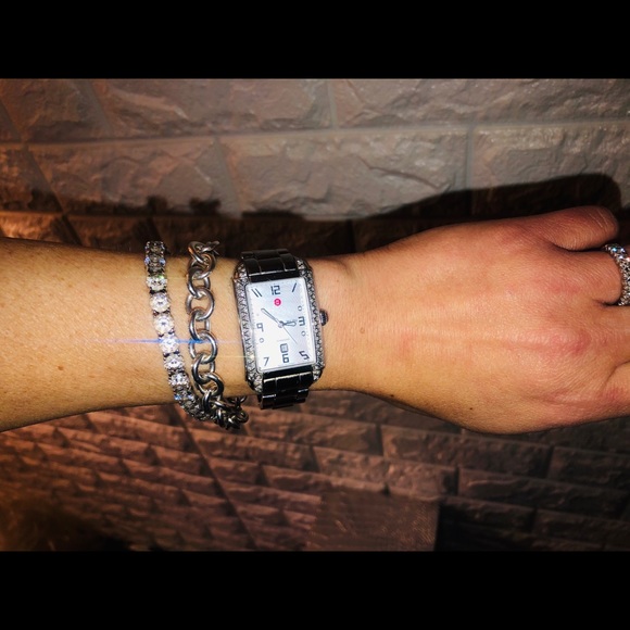 NWT Auth. Michele Watch-Diamonds/ mother of pearl face - Picture 6 of 12